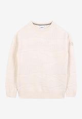 Hugo Boss Kids Boys Textured Jacquard Sweater Sand J52344/21C_SAND