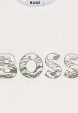 Hugo Boss Kids Boys Logo Print T-shirt White J52358/10P_WHITE