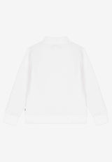 Hugo Boss Kids Boys Half-Zip Logo Sweatshirt White J52359/10P_WHITE