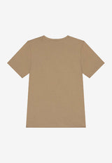 Hugo Boss Kids Boys Logo Print Jersey T-shirt Beige J52360/269_BEIGE