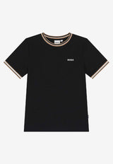 Hugo Boss Kids Boys Crewneck Logo T-shirt Black J52368/09B_BLACK