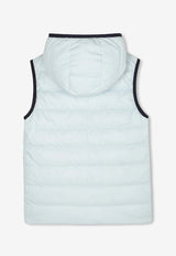 Hugo Boss Kids Boys Reversible Padded Vest with Hood Light Blue J52395/791_LIGHT BLUE