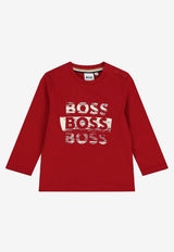 Hugo Boss Kids Baby Boys Long-Sleeved Logo T-shirt Red J52463/96D_RED