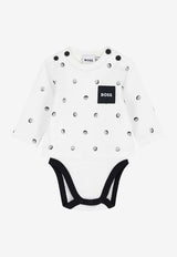 Hugo Boss Kids Baby Boys Logo Print Onesie Gift Set - Set of 3 White J52490/10P_WHITE