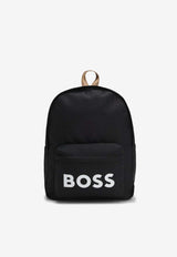 Hugo Boss Kids Boys Logo Print Backpack Black J52652/09B_BLACK