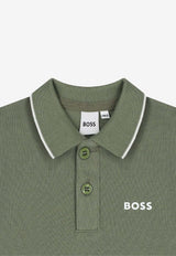Hugo Boss Kids Baby Boys Logo Polo T-shirt Green J52713/724_GREEN