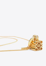 Loewe Anagram Pendant Necklace Gold J821241X08MET/R_LOEW-8130