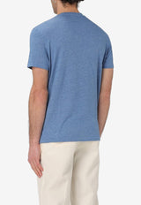 Tom Ford Short-Sleeved Solid T-shirt JCS001-JMC002S23 HB400 Blue
