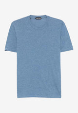 Tom Ford Short-Sleeved Solid T-shirt JCS001-JMC002S23 HB400 Blue