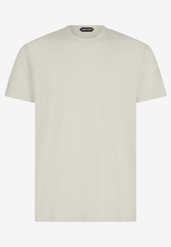 Tom Ford Short-Sleeved Solid T-shirt JCS004-JMT002S23 AW100 Ecru