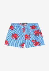 MC2 Saint Barth Kids Boys Octopus Print Swim Shorts Blue JEA000103062H/Q_MC2-17