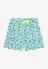 MC2 Saint Barth Kids Boys Jean Snoopy Print Swim Shorts Green JEA000402971H/Q_MC2-56