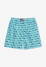 MC2 Saint Barth Kids Boys Jean Vespa Print Swim Shorts Blue JEA000403168F/Q_MC2-56