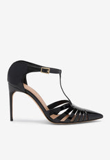 Malone Souliers Jennifer 90 Patent Leather Mules JENNIFER 90-1 BLACK