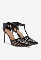 Malone Souliers Jennifer 90 Patent Leather Mules JENNIFER 90-1 BLACK