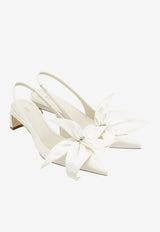 JW PEI Queena 50 Floral Applique Slingback Pumps Ivory JF304103-2_IVORY