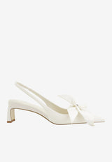 JW PEI Queena 50 Floral Applique Slingback Pumps Ivory JF304103-2_IVORY