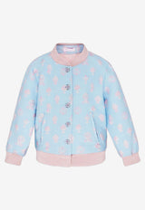 Atelier Choux Girls Crests Bomber Jacket Light Blue JK-JQ-FRTH_BLUE