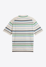 Adidas Originals X Wales Bonner Striped Polo T-shirt White JM8203CO/Q_ADIST-WW