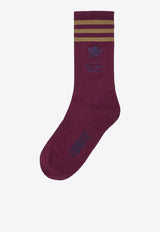 Adidas Originals X Brain Dead Crew-Length Logo Socks Maroon JN2407CO/Q_ADIST-RE