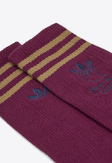 Adidas Originals X Brain Dead Crew-Length Logo Socks Maroon JN2407CO/Q_ADIST-RE