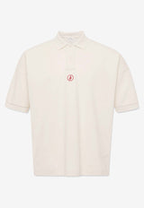 JW Anderson Anchor Embroidered Polo T-shirt Off-white JO0281_OFF-WHITE