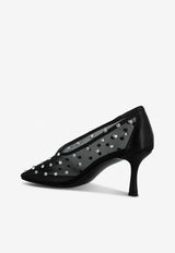SENSO Jocelyn 70 Crystal Mesh Pumps Black JOCELYN_BLACK