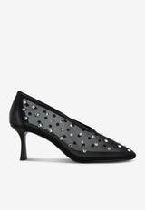 SENSO Jocelyn 70 Crystal Mesh Pumps Black JOCELYN_BLACK
