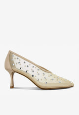 SENSO Jocelyn 70 Crystal Mesh Pumps Cream JOCELYN_WHITE