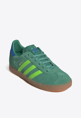 Adidas Kids Boys Gazelle Suede Low-Top Sneakers Green JP7127SUE/Q_ADIDS-SC