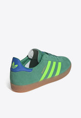 Adidas Kids Boys Gazelle Suede Low-Top Sneakers Green JP7127SUE/Q_ADIDS-SC