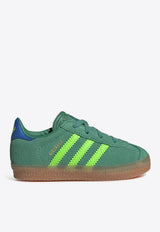 Adidas Kids Boys Gazelle Comfort Closure Suede Sneakers Green JP7137SUE/Q_ADIDS-SC
