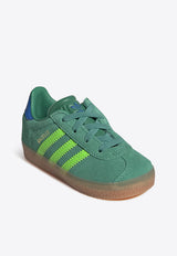 Adidas Kids Boys Gazelle Comfort Closure Suede Sneakers Green JP7137SUE/Q_ADIDS-SC