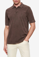 Herno Embroidered Logo Polo T-shirt Brown JPL00134U_BROWN