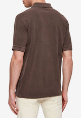 Herno Embroidered Logo Polo T-shirt Brown JPL00134U_BROWN
