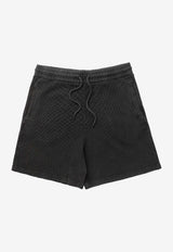 JW Anderson Waffle Ribbed Shorts Black JR0059_BLACK