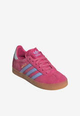 Adidas Kids Girls Gazelle Suede Low-Top Sneakers Pink JR5944_HOT PINK