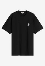 JW Anderson Anchor Embroidered Crewneck T-shirt Black JT0257_BLACK