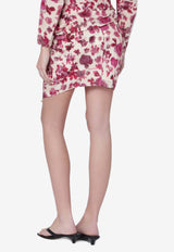 Isabel Marant Ovia Printed Mini Skirt Multicolor JU0422FCD1J11I/S_ISAMA-40PK