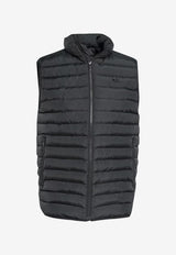 Adidas Logo Print Zip-Up Padded Vest Black JW5845_BLACK