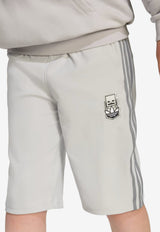 Adidas Kids X Minecraft Boys Bermuda Track Shorts Gray JW7733_LIGHT GREY