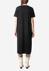 Zadig & Voltaire Zaid Midi T-shirt Dress Black JWDR01069_BLACK
