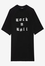 Zadig & Voltaire Grace Rock n Roll Mini T-shirt Dress Black JWDR01073_BLACK