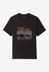 Zadig & Voltaire Edwin Wild Printed T-shirt Dark Brown JWTS02816_DARK BROWN