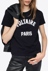 Zadig & Voltaire Alys Voltaire Print T-shirt Black JWTS02837_BLACK