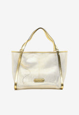 Medium Mesh and Leather Tote Bag
