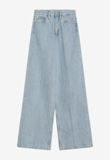 Calvin Klein Logo Patch Wide-Leg Jeans Blue K20K208254CO/Q_CALVK-1AJ