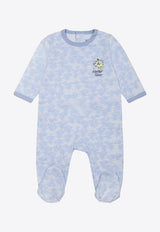 Kenzo Kids Baby Boys Tiger Print Onesies Light Blue K60862/771_LIGHT BLUE