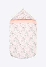 Kenzo Kids Baby Girls Reversible Floral Print Sleeping Bag Pink K60878/47R_BLUE MULTI