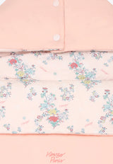 Kenzo Kids Baby Girls Reversible Floral Print Sleeping Bag Pink K60878/47R_BLUE MULTI